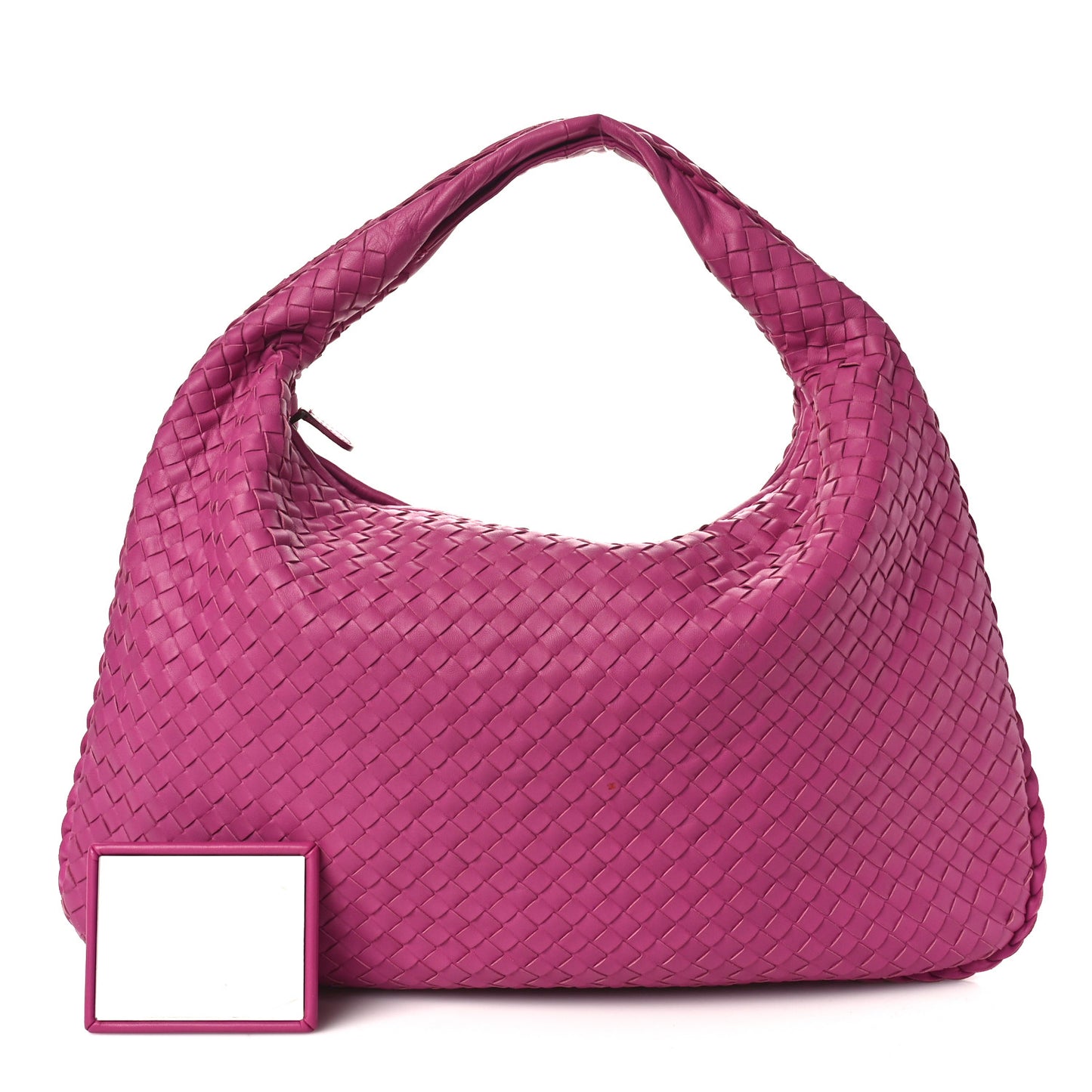 Nappa Intrecciato Large Veneta Hobo Rosa Shock