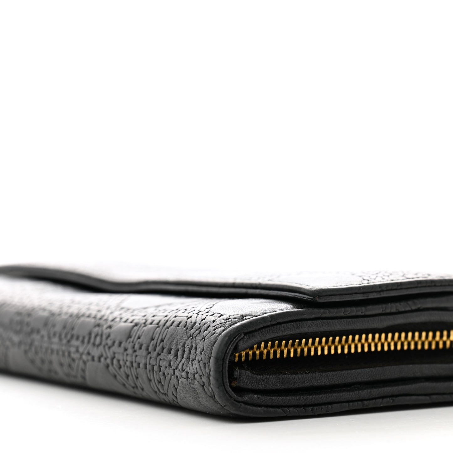 Lambskin Cannage Rendez-vous Chain Wallet Black
