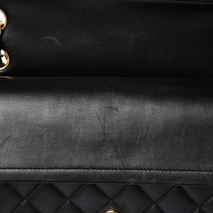 Chanel Lambskin Quilted Medium Double Flap Black 13 of 17