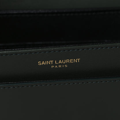 Saint Laurent Smooth Calfskin Small Solferino Satchel Green 6 of 8