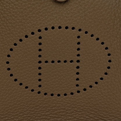Hermes Taurillon Clemence Amazone Evelyne TPM Etoupe Bleu Indigo 8 of 12