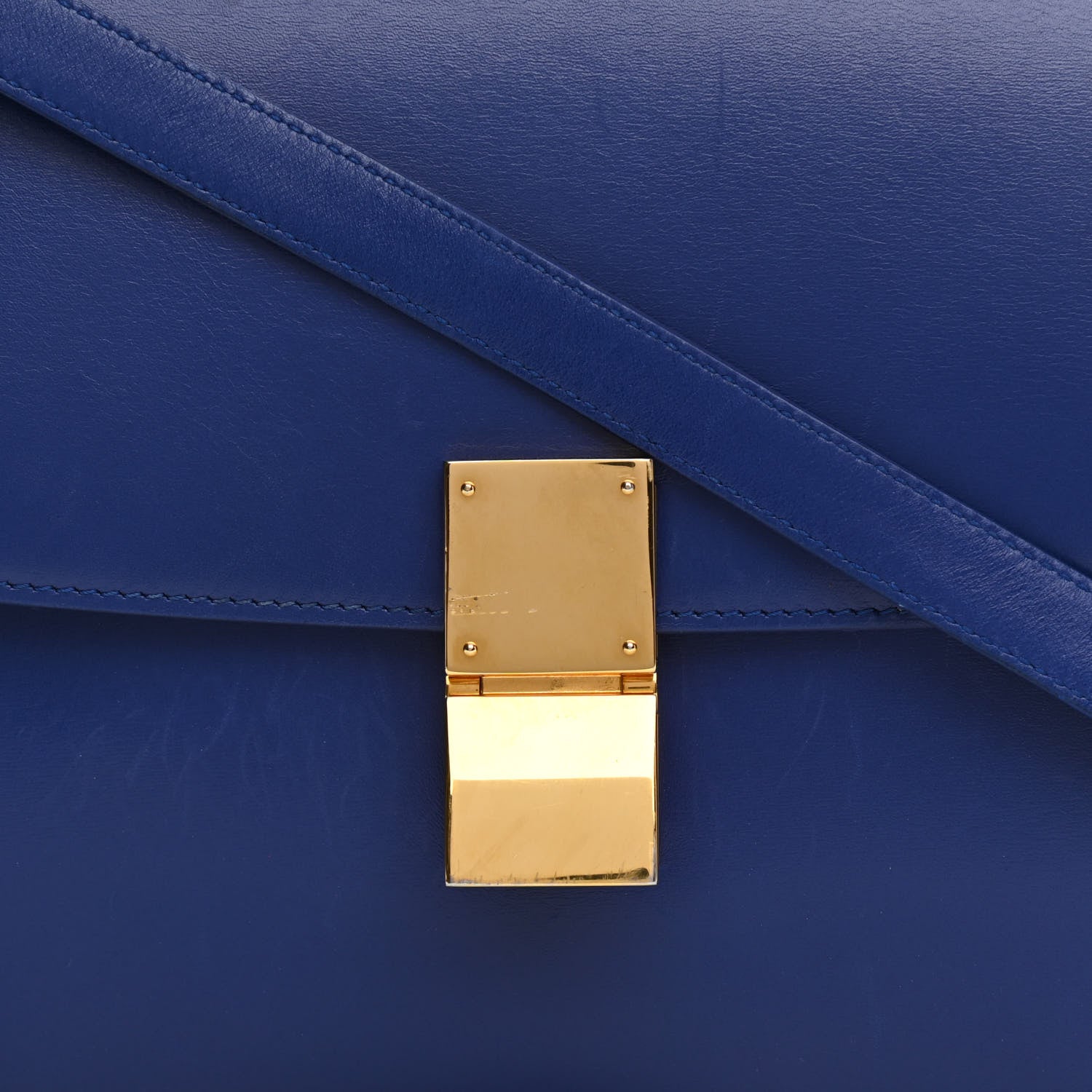 Celine Box Calfskin Medium Classic Box Flap Bag Indigo 8 of 14