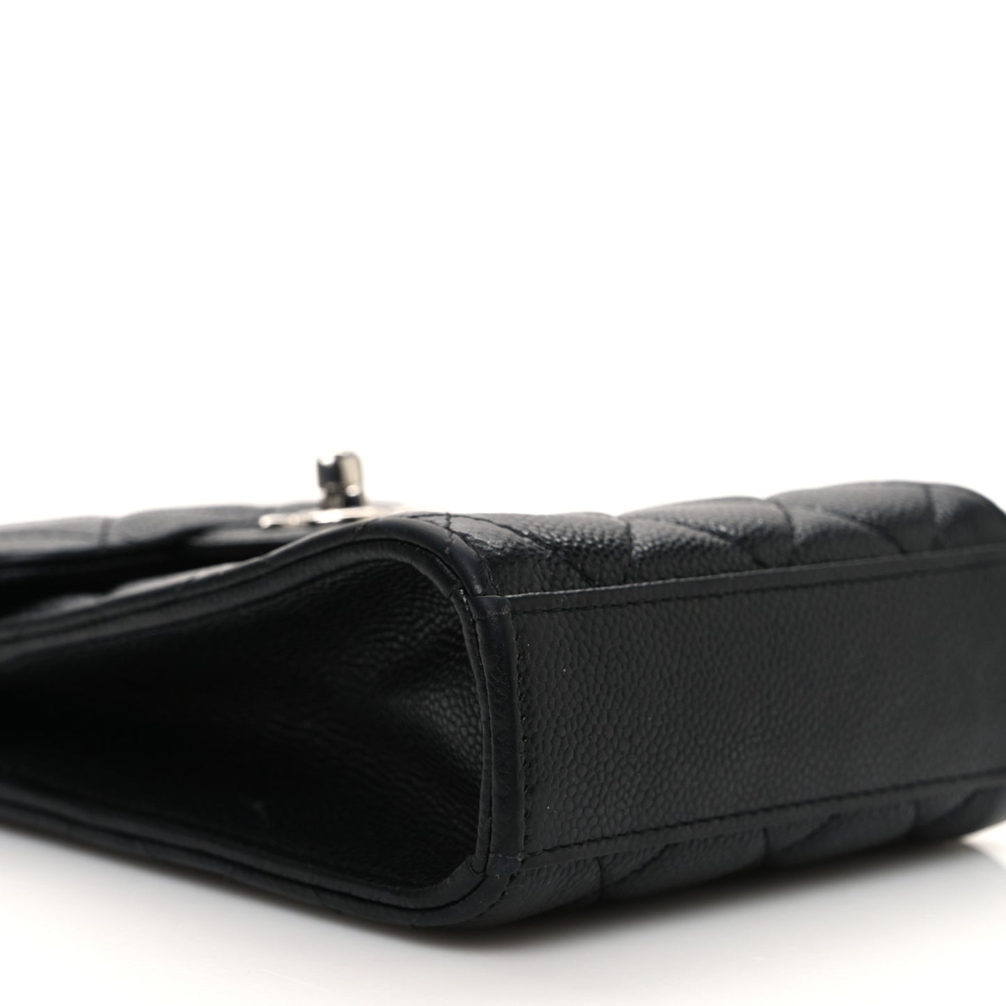 Caviar Quilted Classic Phone Holder Black