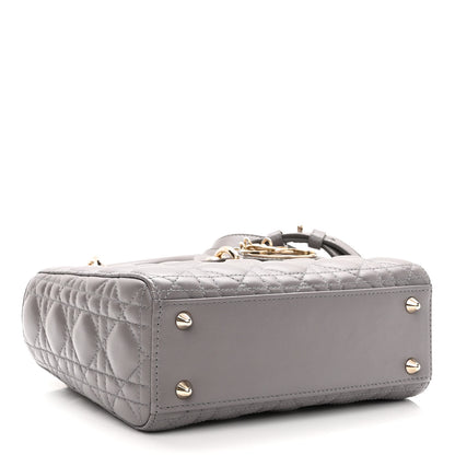 Christian Dior Lambskin Cannage Small My ABCDior Lady Dior Grey 4 of 10