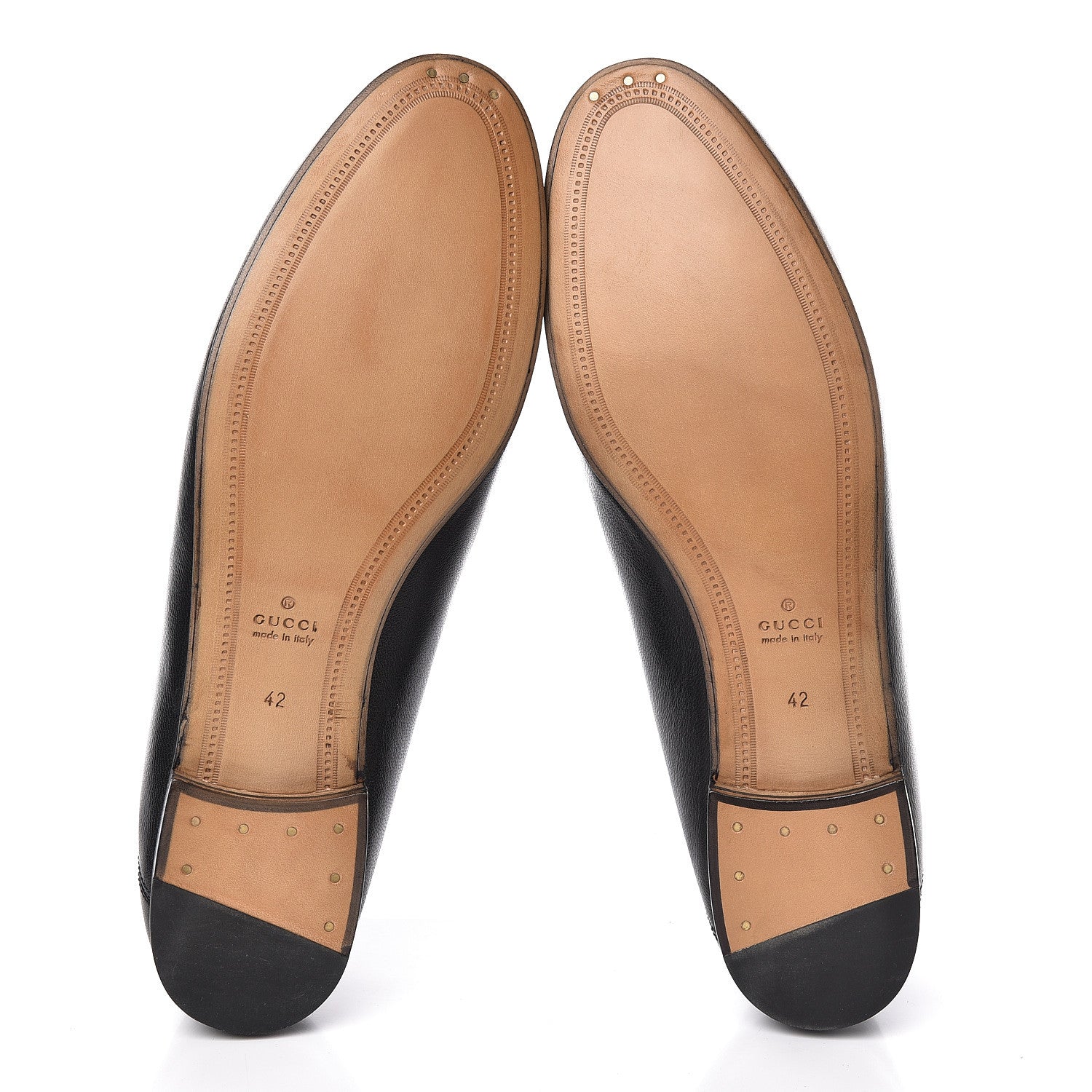 Gucci Lambskin Womens Brixton Horsebit Loafers 42 Black 5 of 10