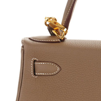 Hermes Togo Kelly Retourne 28 Etoupe 12 of 26