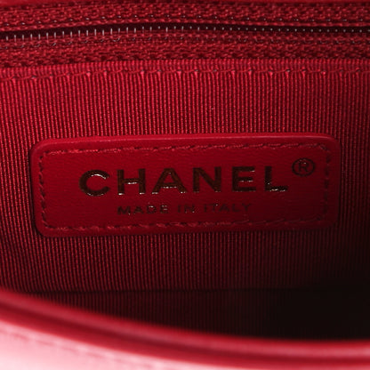 Chanel Caviar Quilted Mini Studded Flap Red 6 of 12