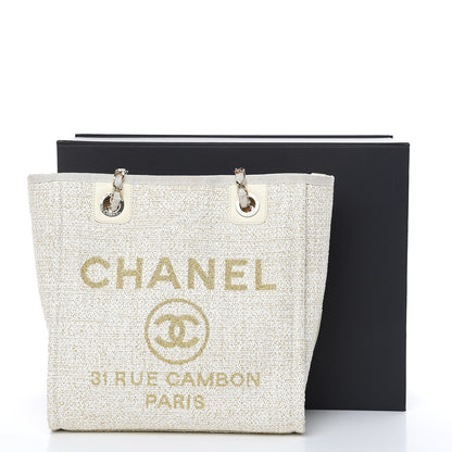 Chanel Canvas Mini Deauville Tote Ivory 11 of 11