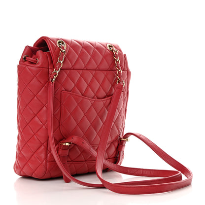Chanel Lambskin Quilted Small Urban Spirit Backpack Red 2 of 17