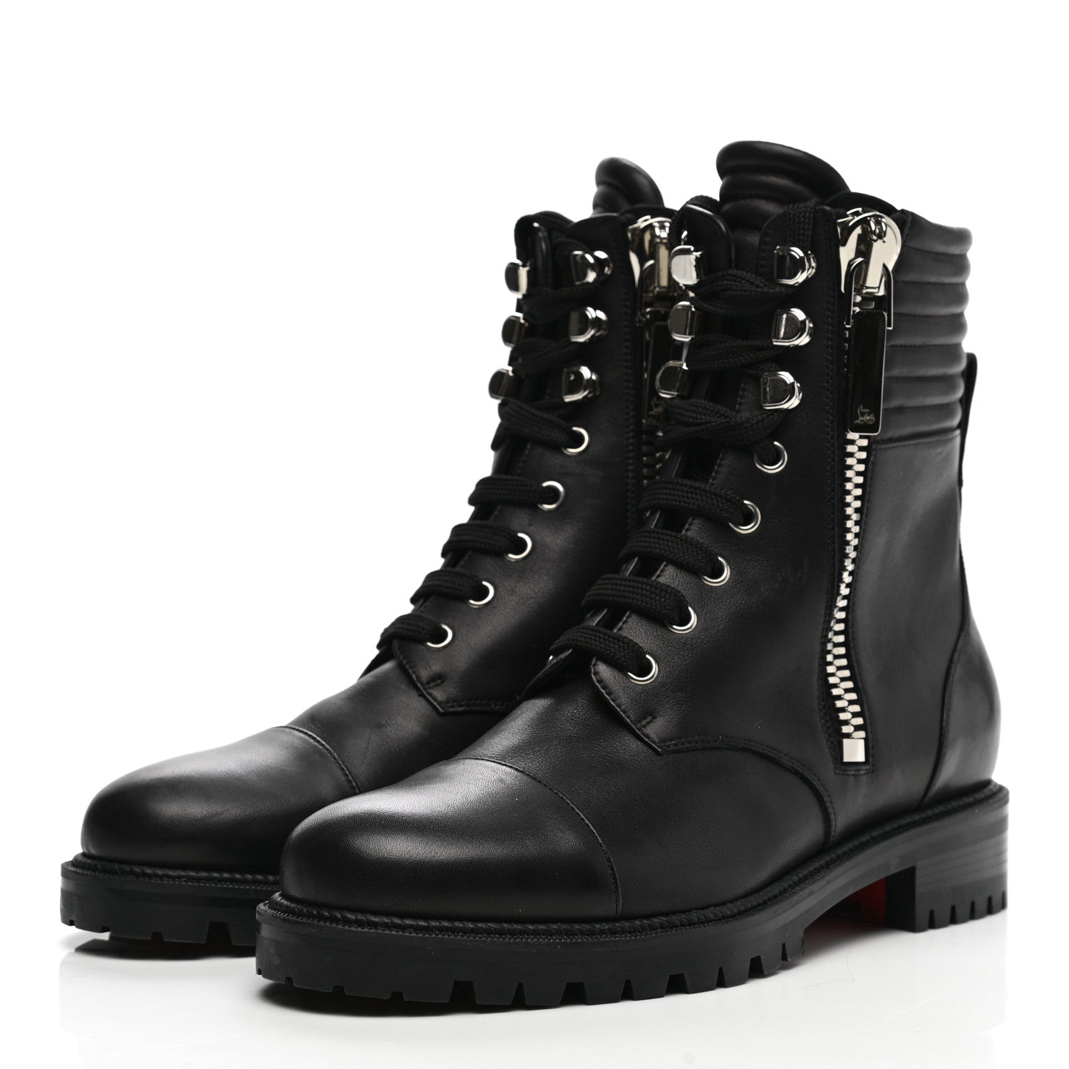 Christian Louboutin Calfskin Quilted En Hiver Boots 39.5 Black 3 of 10