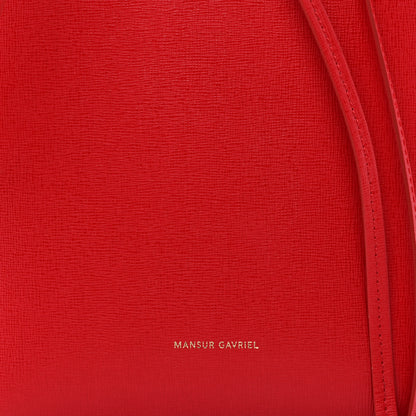 Mansur Gavriel Saffiano Mini Bucket Bag Flamma 7 of 11