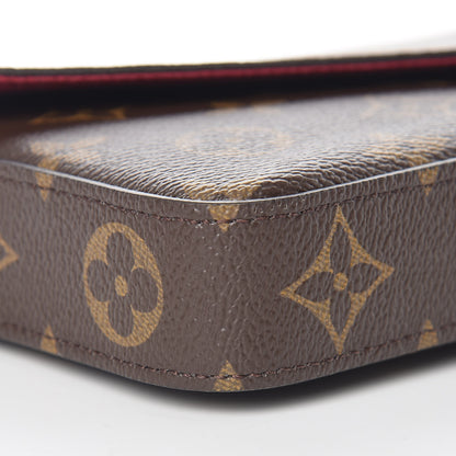 Louis Vuitton Monogram Pochette Felicie Chain Wallet Fuchsia 8 of 9