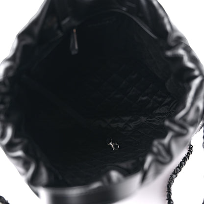 Chanel Shiny Calfskin Quilted Chanel 22 Backpack So Black 5 of 9