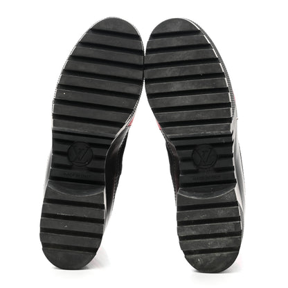 Louis Vuitton Suede Calfskin Damier Azur Overcloud Platform Desert Boots 40 Black 5 of 9