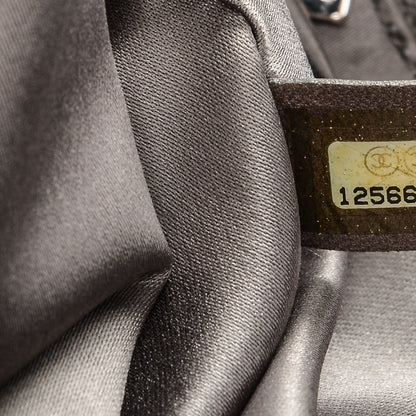Chanel Lambskin Tweed Double Stitch Maxi Flap Black 7 of 7