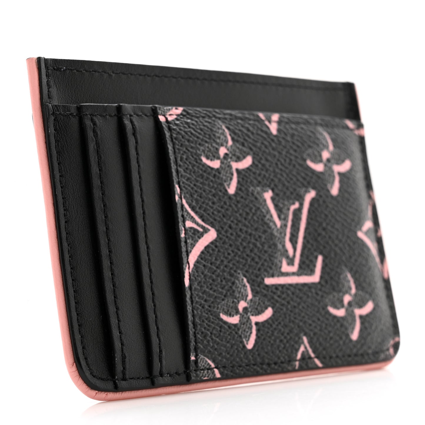 Monogram Fall for You LV Side-Up Card Holder Black