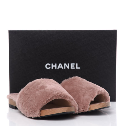 Chanel Orylag Fur Flat Sandals 41 Light Pink 8 of 8