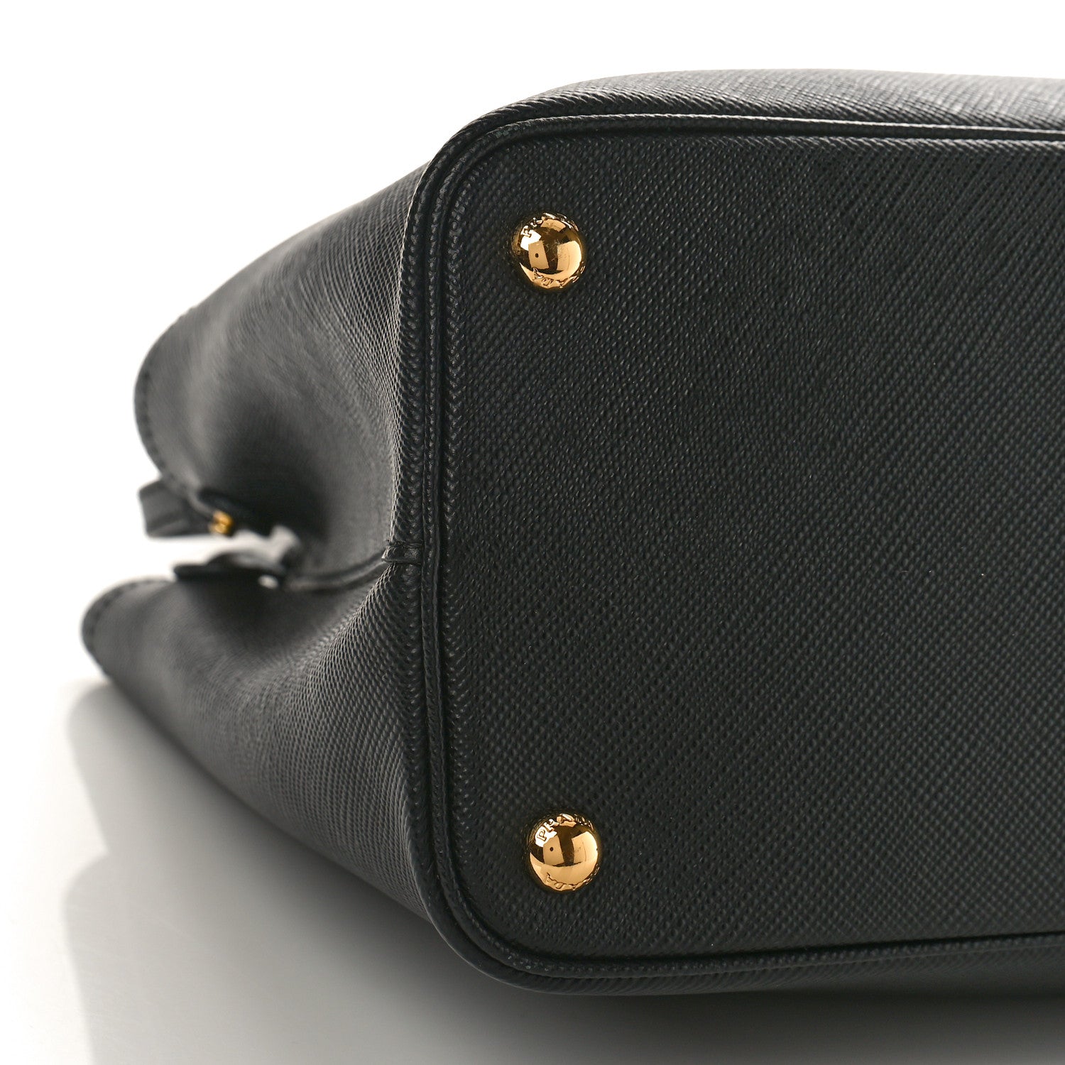 Prada Saffiano Cuir Small Double Bag Black Mughetto 7 of 8