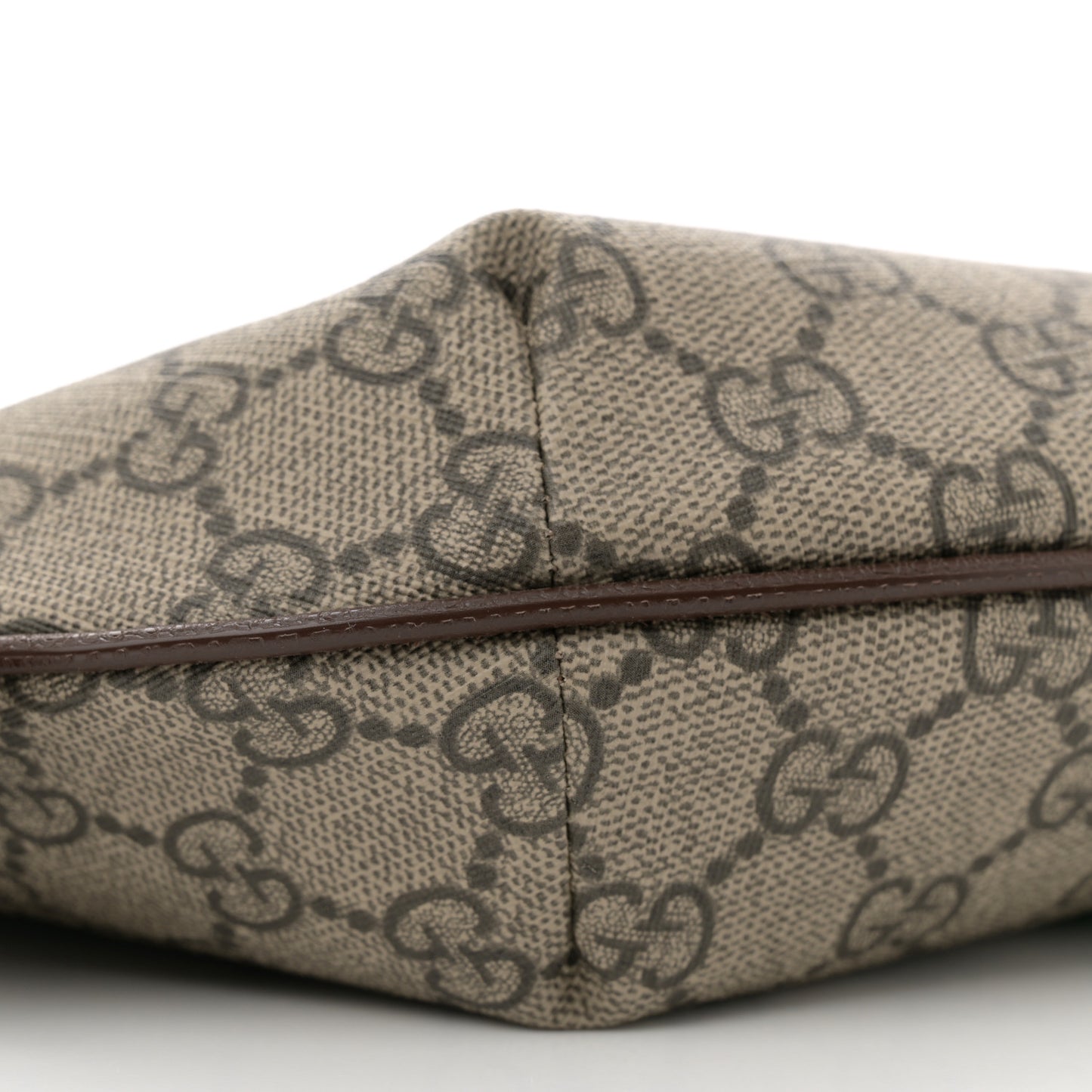 GG Supreme Monogram Web Small Ophidia Half Moon Hobo Brown