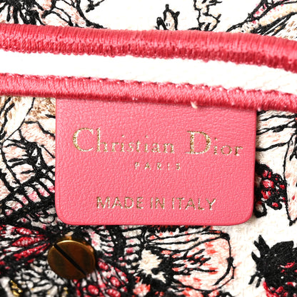 Christian Dior Canvas Embroidered Butterfly Print Saddle Bag Pink Multicolor 6 of 10
