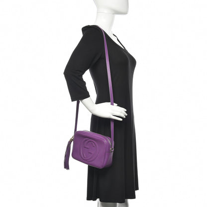 Gucci Pebbled Calfskin Small Soho Disco Bag Shine Purple 2 of 14