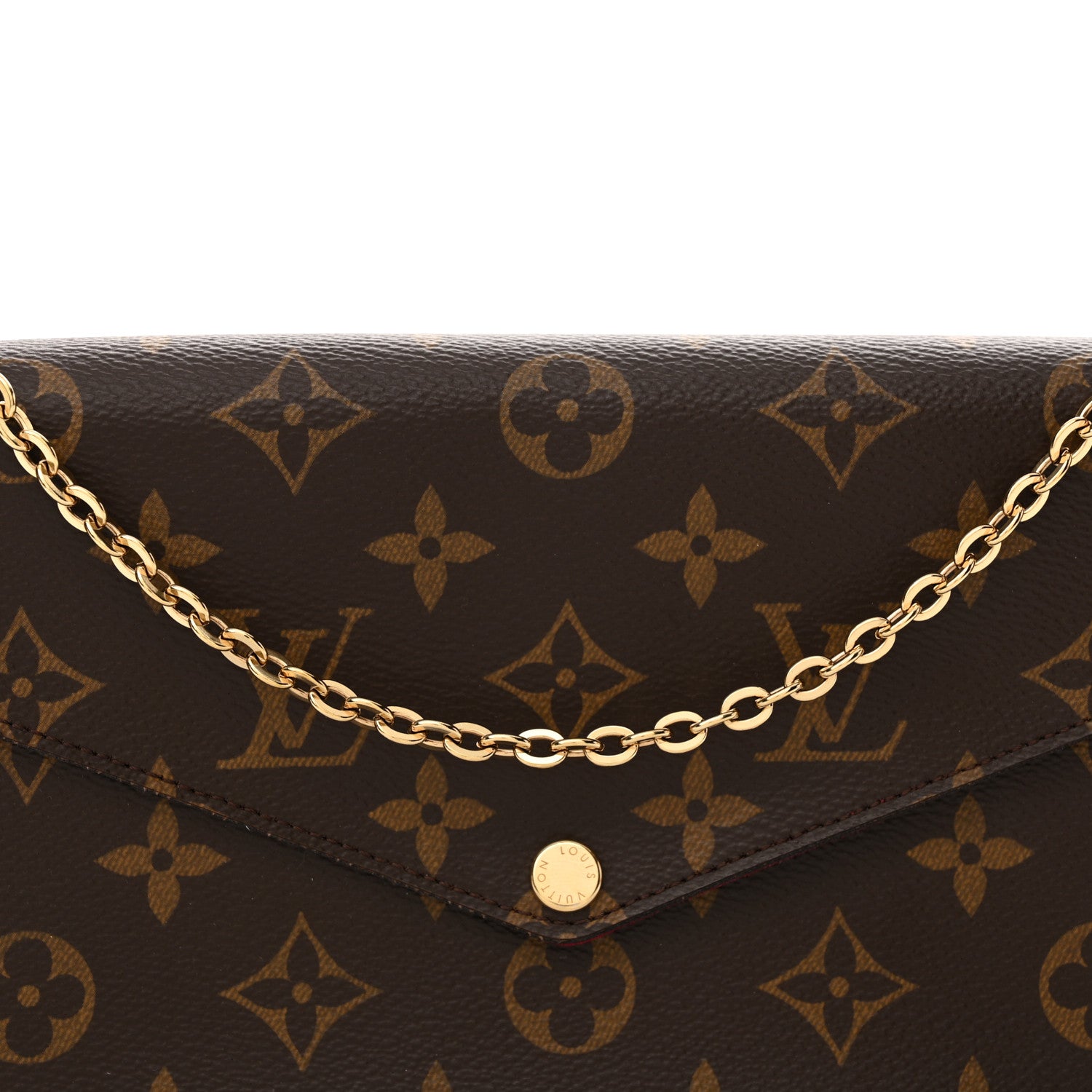 Louis Vuitton Monogram Pochette Felicie Chain Wallet Fuchsia 9 of 12