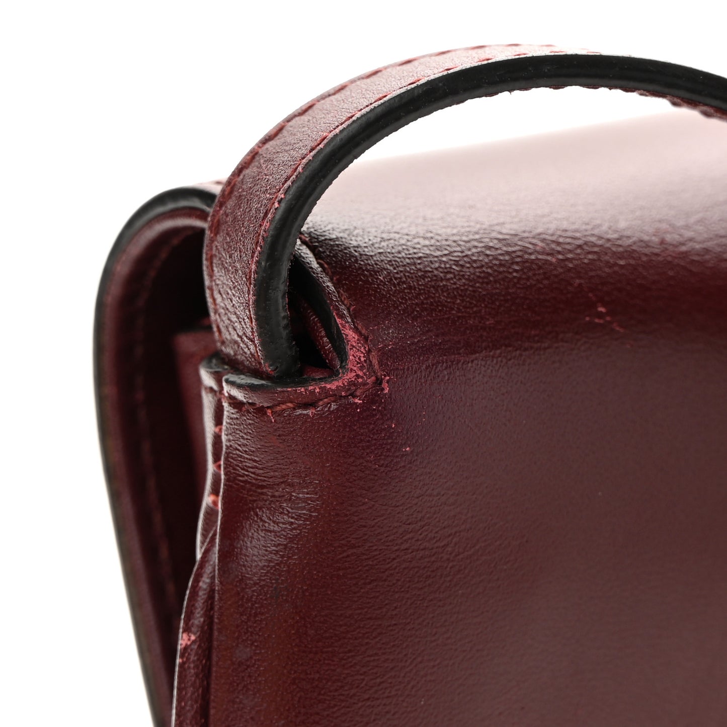 Vitello Palmellato Lux Small Arli Flap Shoulder Bag Vintage Bordeaux