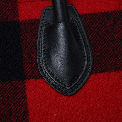 Celine Wool Tartan Medium Phantom Luggage Red 10 of 13