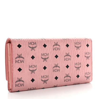 MCM Visetos Continental Flap Wallet Soft Pink 3 of 10