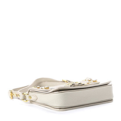 Miu Miu Madras Jeweled Crossbody Bag White 4 of 11