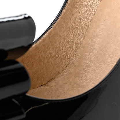 Valentino Garavani Patent Bow Hidden Platform High Heel Pumps 38.5 Black 8 of 11