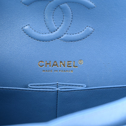 Chanel Caviar Quilted Small Double Flap Blue 6 of 10