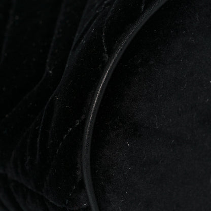 Gucci Velvet Matelasse Mini GG Marmont 2.0 Bucket Bag Black 8 of 11