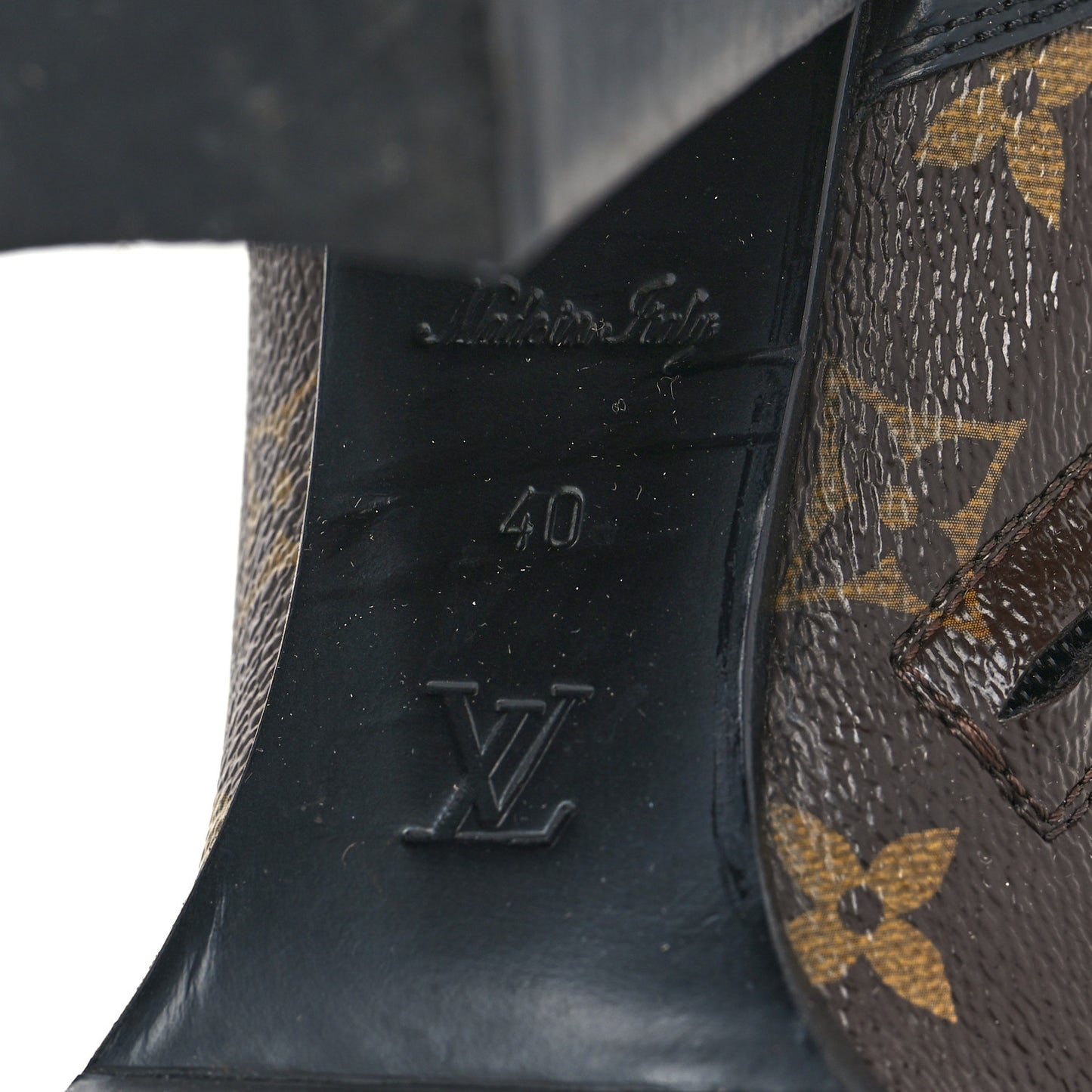 Patent Calfskin Monogram Star Trail Ankle Boots 40 Black