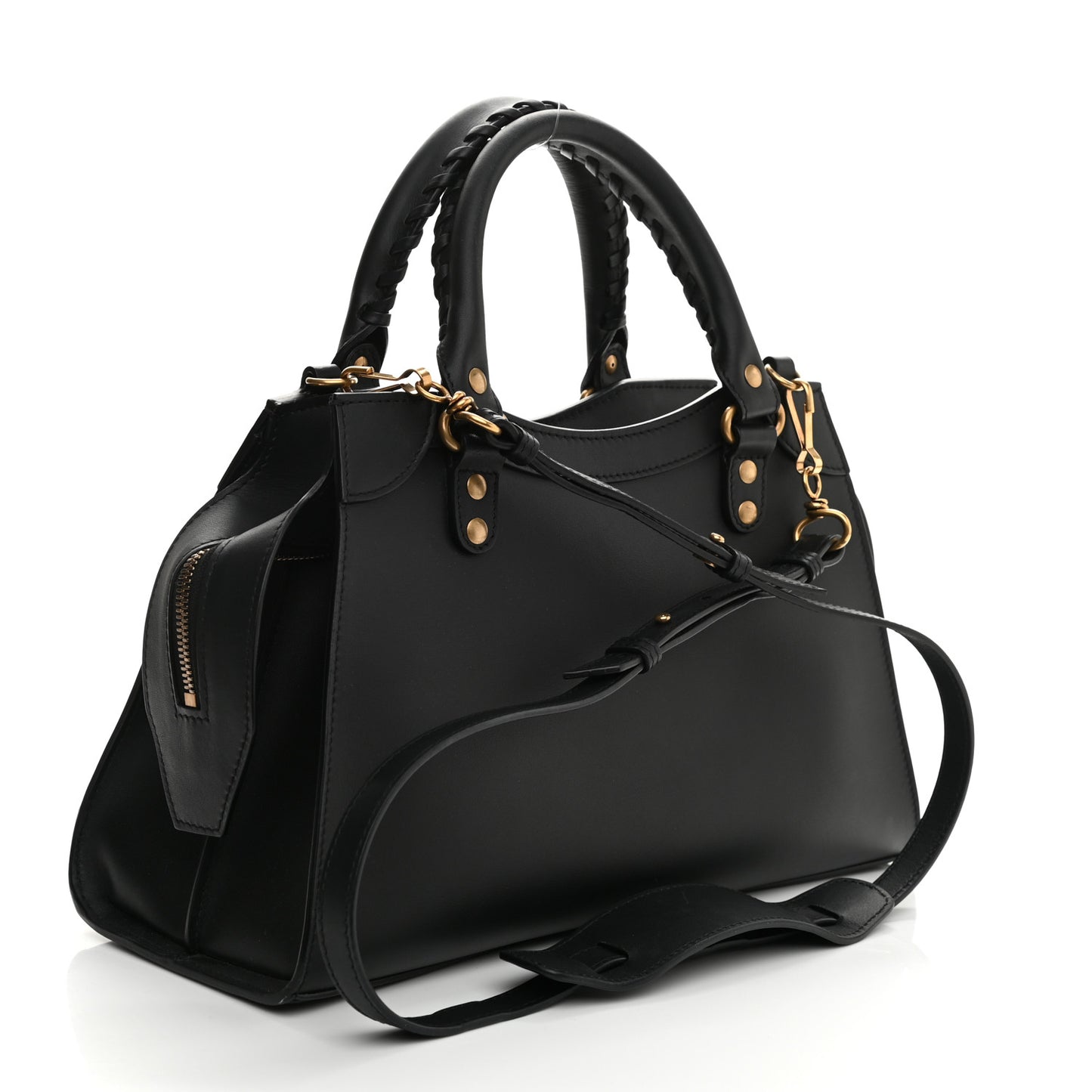 Smooth Calfskin Neo Classic Brass Hardware S City Black