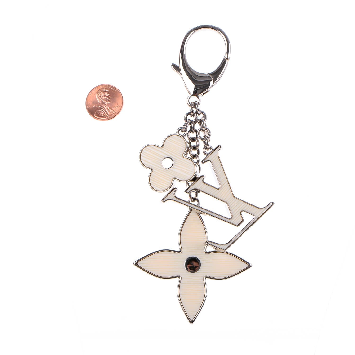 Louis Vuitton Fleur d'Epi Bag Charm Ivory 2 of 6