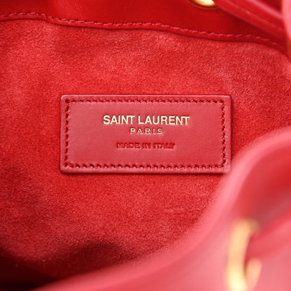 Saint Laurent Calfskin Small Emmanuelle Bucket Bag Vermillion 5 of 10