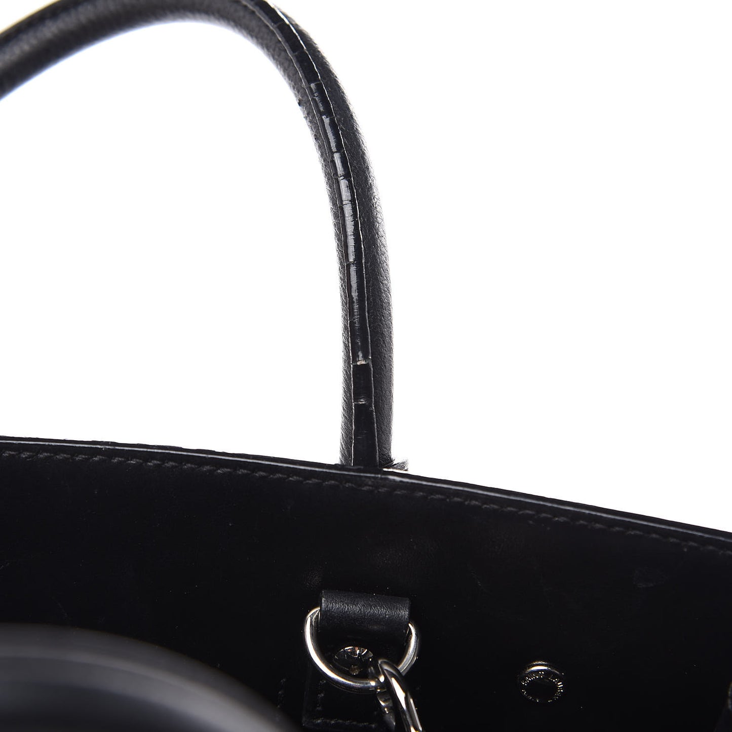 Grained Calfskin Baby Sac De Jour Black