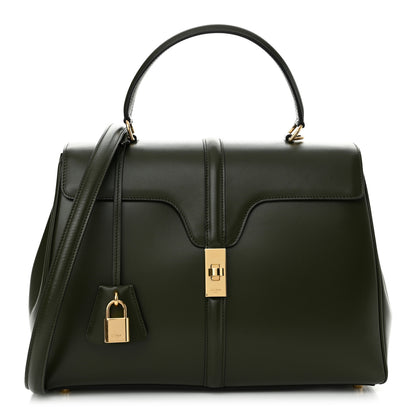 Celine Satinated Calfskin Medium 16 Top Handle Bag Khaki 1 of 12