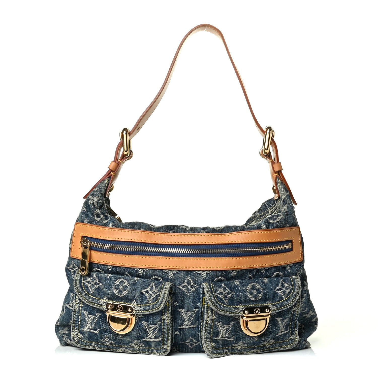 Louis Vuitton Monogram Denim Baggy PM Blue 1 of 8