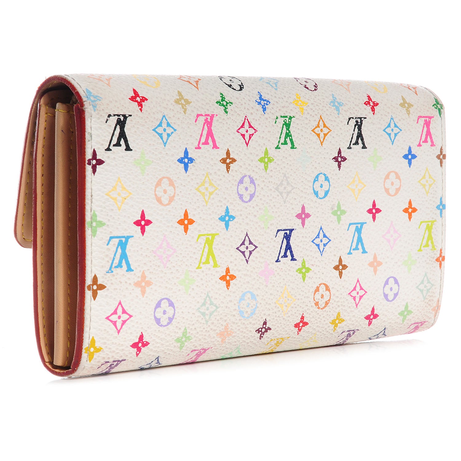 Louis Vuitton Monogram Multicolor Sarah Wallet White 3 of 7