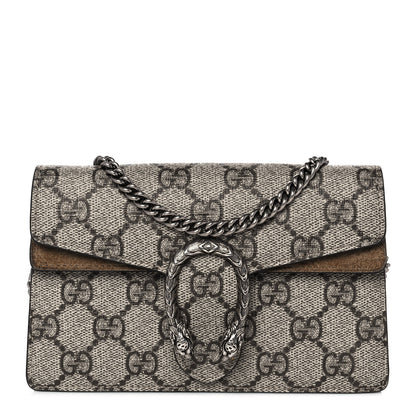 Gucci GG Supreme Monogram Super Mini Dionysus Shoulder Bag Taupe 1 of 10