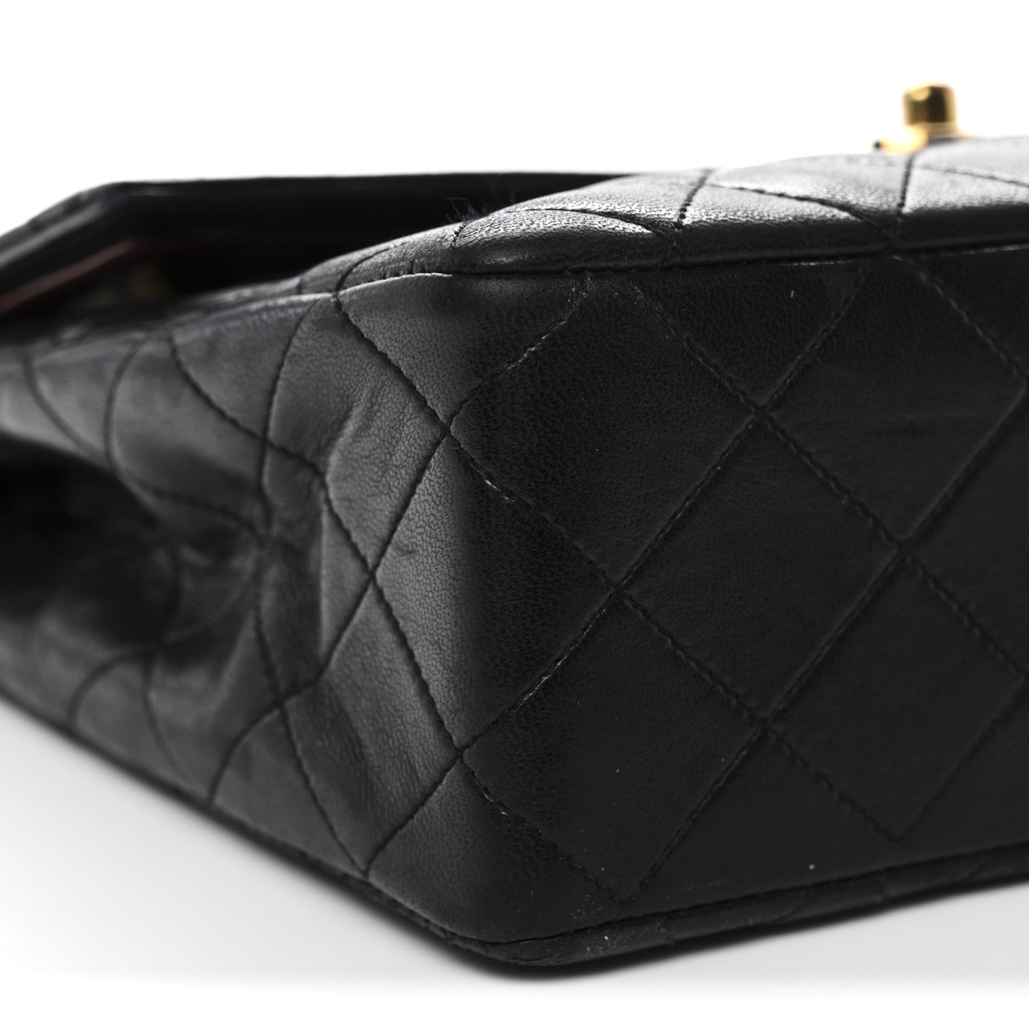 Chanel Lambskin Quilted Medium Single Flap Black 10 of 13