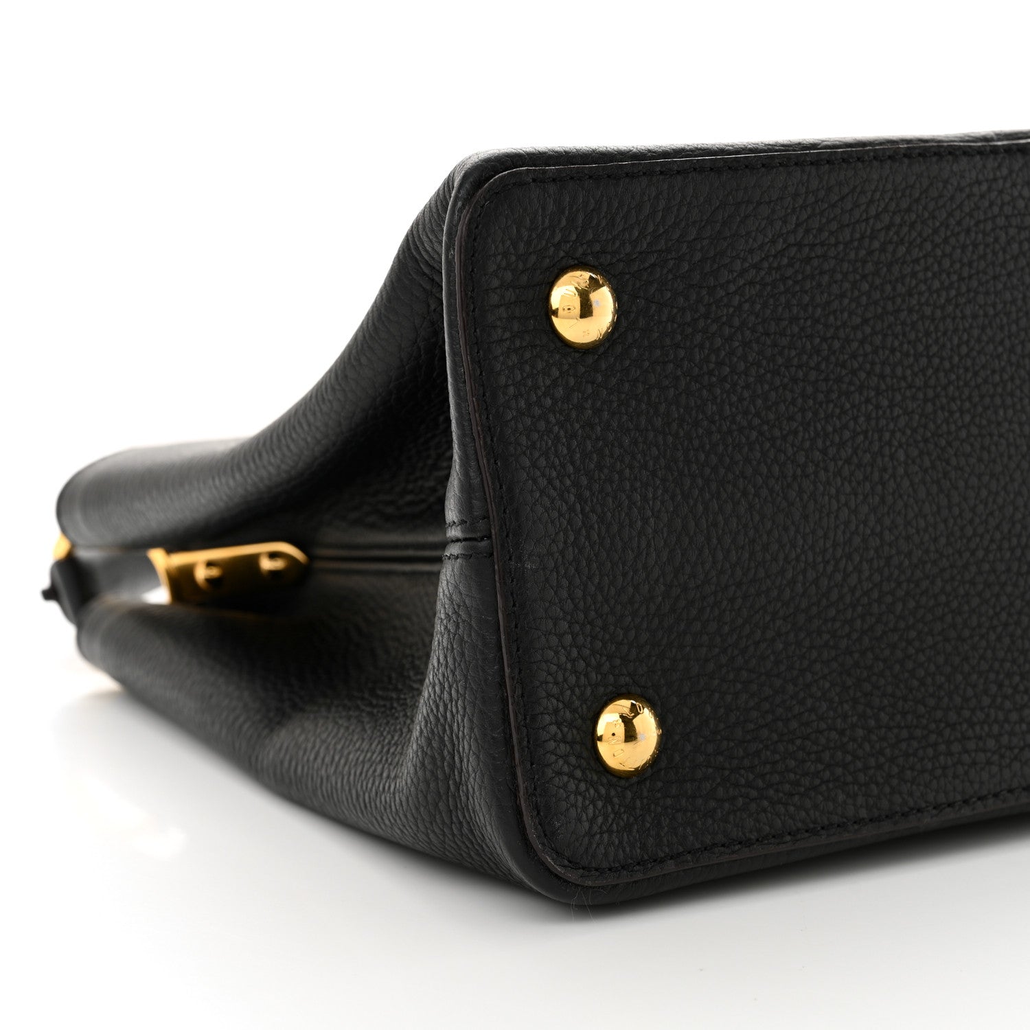 Louis Vuitton Taurillon Capucines MM Black Fuchsia 8 of 9