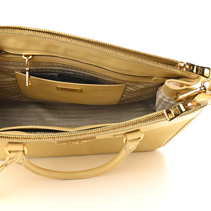 Prada Saffiano Small Galleria Double Zip Tote Ginestra 5 of 12