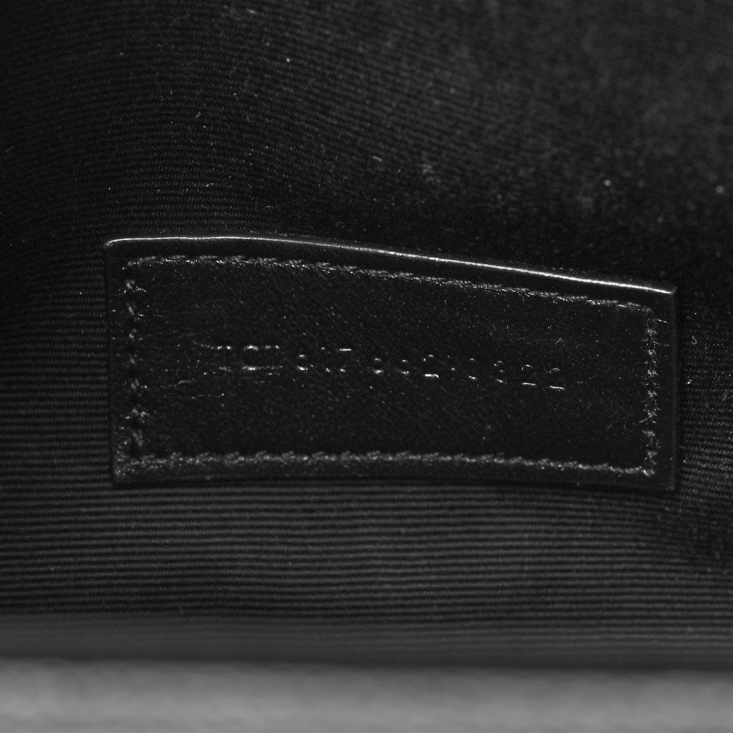 Grain De Poudre Matelasse Chevron Monogram Envelope Clutch Black