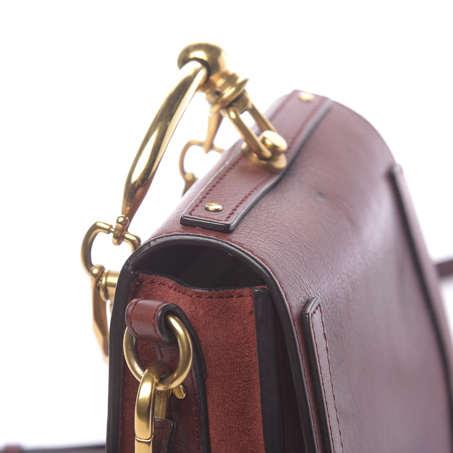 Chloe Calfskin Small Nile Bracelet Bag Sienna Red 11 of 13