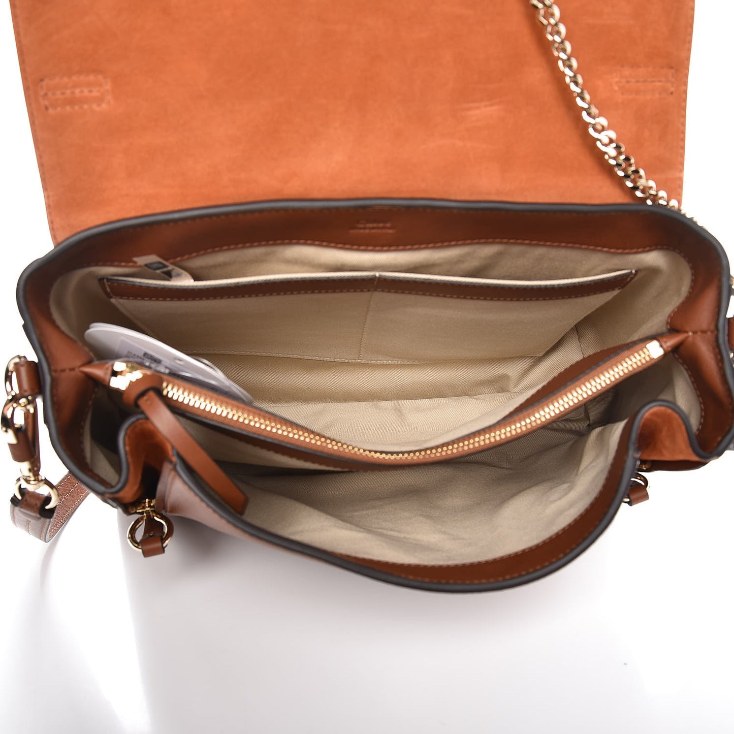 Calfskin Medium Faye Day Shoulder Bag Tan
