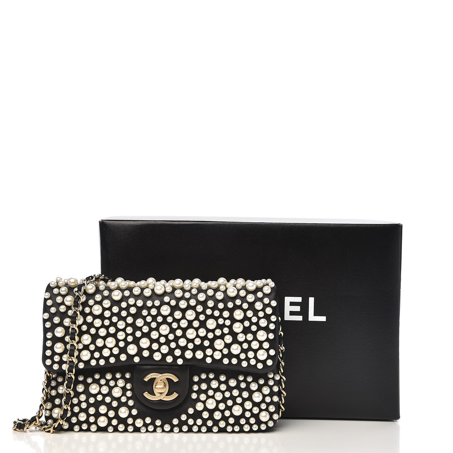 Chanel Lambskin Pearls Flap Black 12 of 12