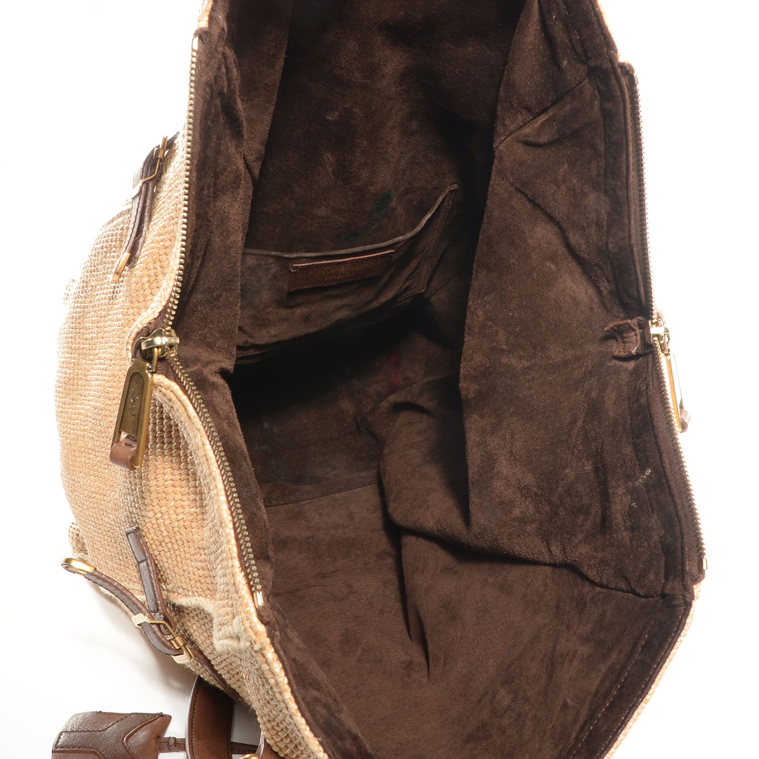 Saint Laurent Straw Raffia Large Downtown Brown 5 of 9